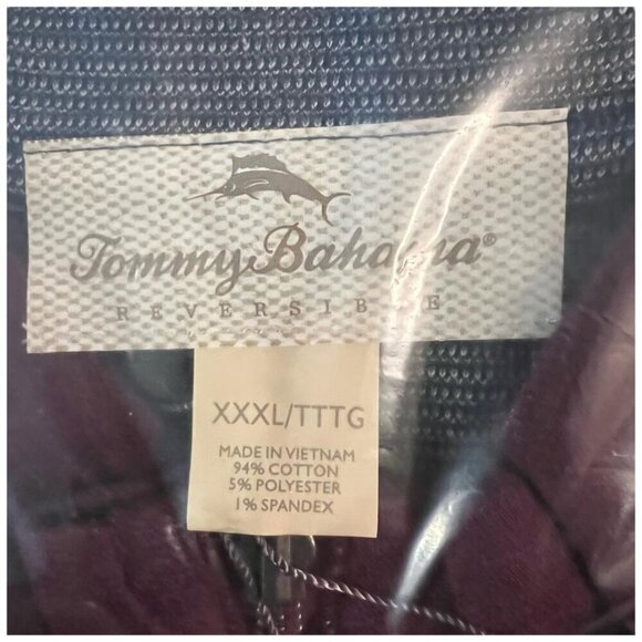 Tommy Bahama Mens Berry Blue Reversible Half Zip Knit Pullover Plus Sz XXXL New - Picture 8 of 12